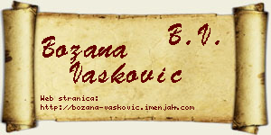 Božana Vasković vizit kartica